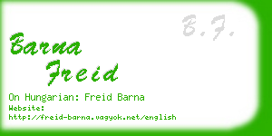 barna freid business card